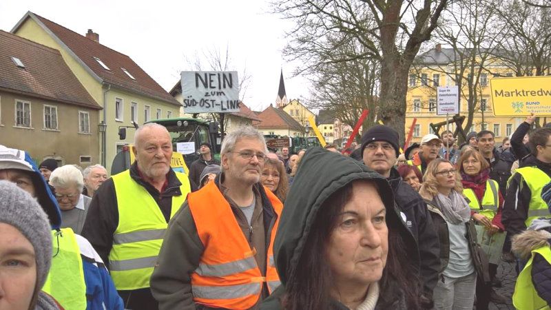 Demo in Arzberg gegen die geplante HGÜ-Trasse