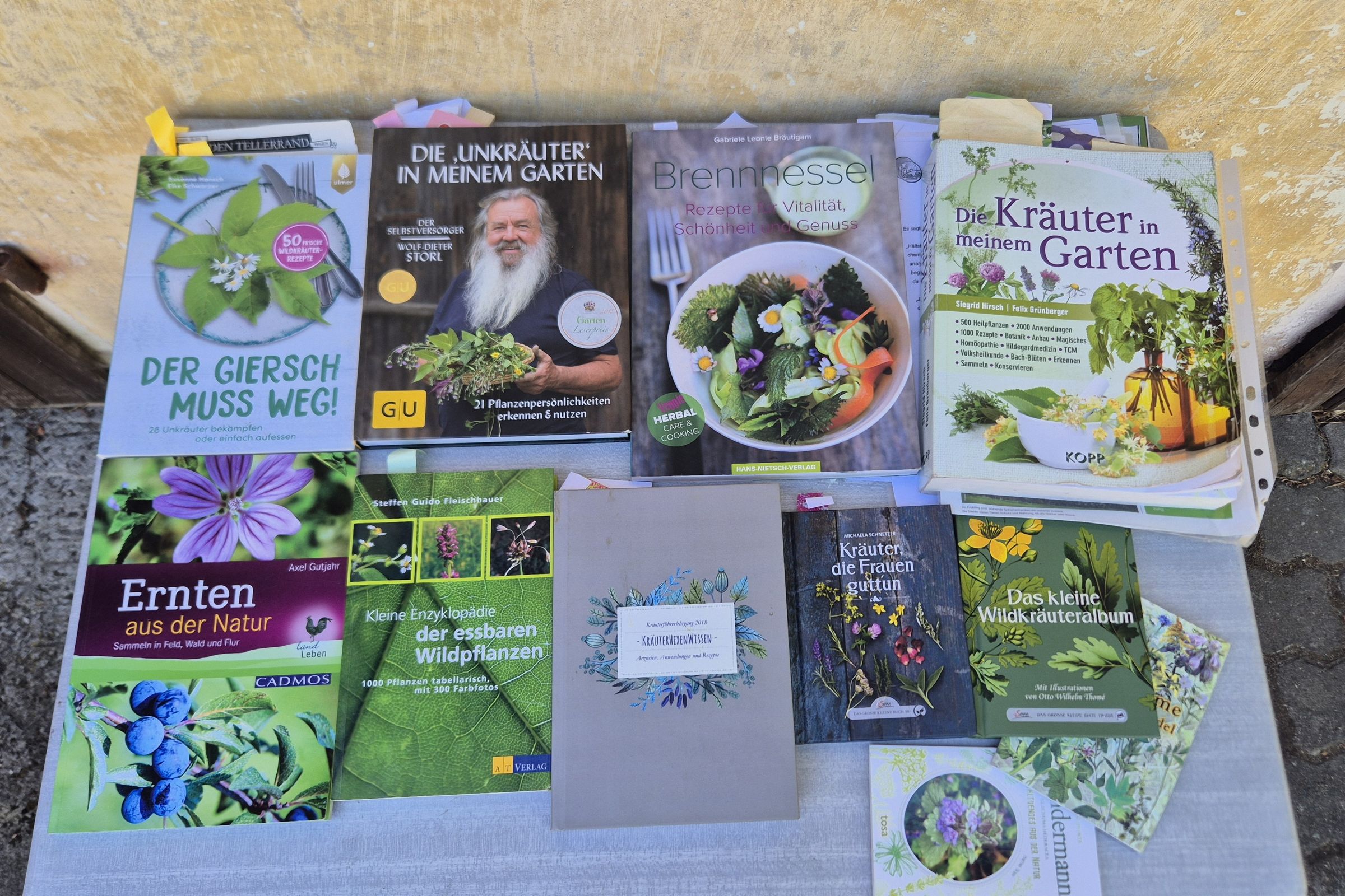 Verschiedene Bücher zu Wildkräutern 